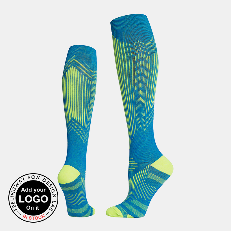 3 Pairs Long Knee Knitted Sports Gym Compression Socks Test Sample